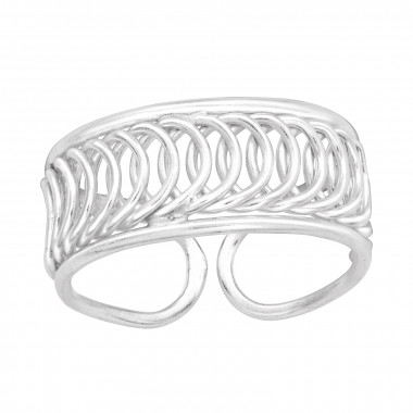 Patterned - 925 Sterling Silver Toe Rings SD42232