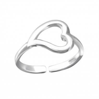 Curved heart - 925 Sterling Silver Toe Rings SD4337