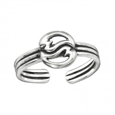 Curved heart - 925 Sterling Silver Toe Rings SD4358