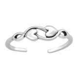 Hearts - 925 Sterling Silver Toe Rings SD44860
