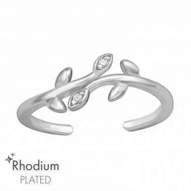 Leaves - 925 Sterling Silver Toe Rings SD47486