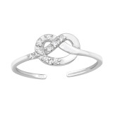 Heart Knot - 925 Sterling Silver Toe Rings SD47556
