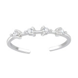 Sparkling - 925 Sterling Silver Toe Rings SD47558