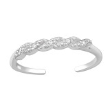 Twisted - 925 Sterling Silver Toe Rings SD47560