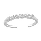 Twisted - 925 Sterling Silver Toe Rings SD47560