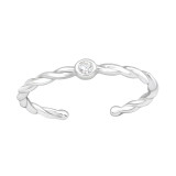 Twisted Circle - 925 Sterling Silver Toe Rings SD47562