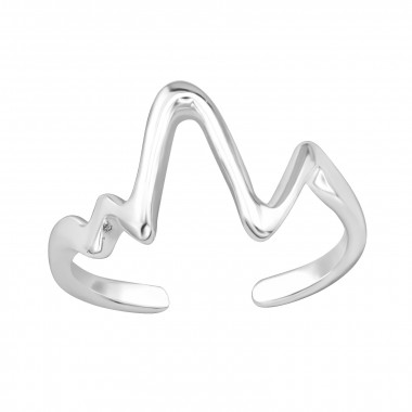 Wave - 925 Sterling Silver Toe Rings SD48483