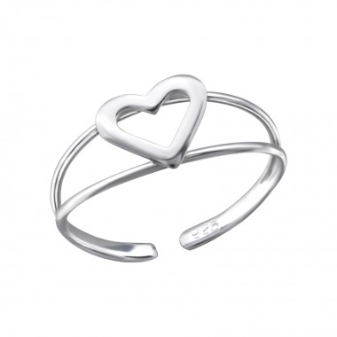 Heart - 925 Sterling Silver Toe Rings SD510
