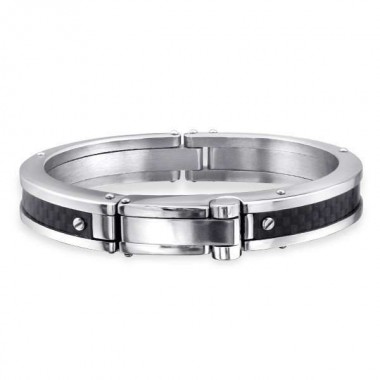 Bangle - 316L Surgical Grade Stainless Steel Men Steel Bracelet SD14369