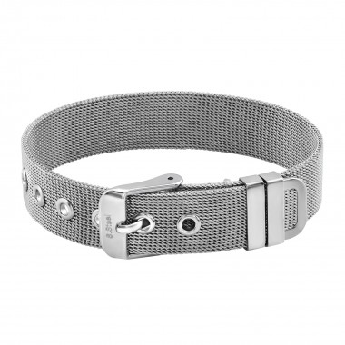 Belt Buckle Mesh - 316L Surgical Grade Stainless Steel Women Steel Bracelet SD37734
