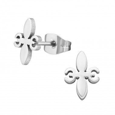 Fleur-de-lis - 316L Surgical Grade Stainless Steel Stainless Steel Ear studs SD1258