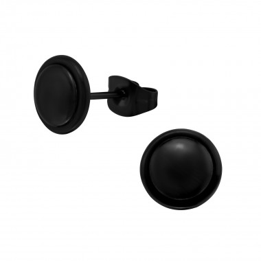 Round - Rubber Stainless Steel Ear studs SD1804