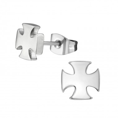 Cross - 316L Surgical Grade Stainless Steel Stainless Steel Ear studs SD1809