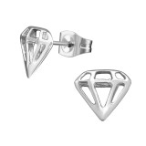 Diamond - 316L Surgical Grade Stainless Steel Stainless Steel Ear studs SD18490