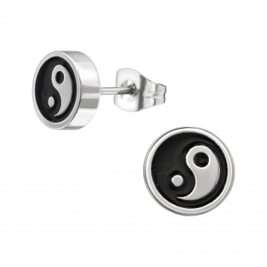 Yin Yang - 316L Surgical Grade Stainless Steel Stainless Steel Ear studs SD28846
