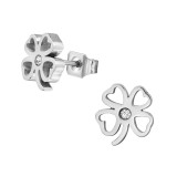 Four Leaf Clover - 316L Surgical Grade Stainless Steel Stainless Steel Ear studs SD30181