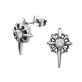 Gothic - Cubic Zirconia Stainless Steel Ear studs SD31649