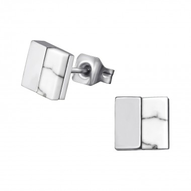 Square - 316L Surgical Grade Stainless Steel Stainless Steel Ear studs SD34758