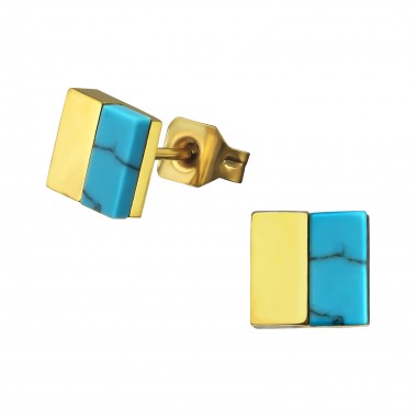 Square - 316L Surgical Grade Stainless Steel Stainless Steel Ear studs SD34759