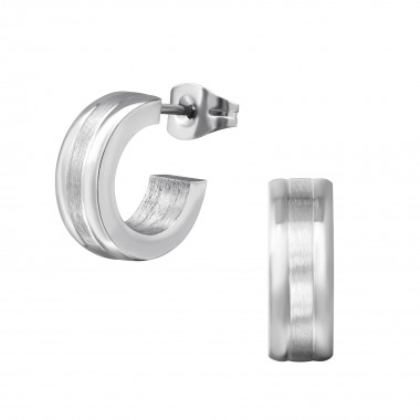 Half Hoop - 316L Surgical Grade Stainless Steel Stainless Steel Ear studs SD37718