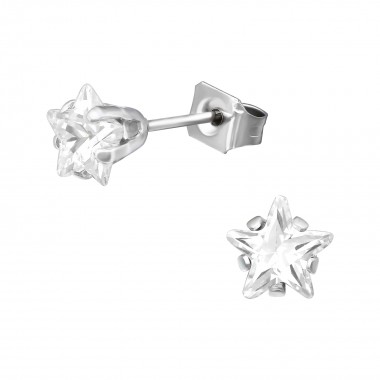 Star 6mm - 316L Surgical Grade Stainless Steel Stainless Steel Ear studs SD41044