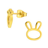Rabbit And Carrot - 316L Surgical Grade Stainless Steel Stainless Steel Ear studs SD45516