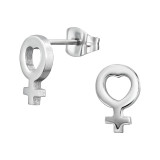Heart Cross - 316L Surgical Grade Stainless Steel Stainless Steel Ear studs SD45519