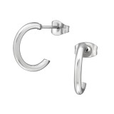 Half Hoop - 316L Surgical Grade Stainless Steel Stainless Steel Ear studs SD45539