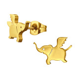 Flying Elephant - 316L Surgical Grade Stainless Steel Stainless Steel Ear studs SD45934