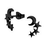 Moon And Star - 316L Surgical Grade Stainless Steel Stainless Steel Ear studs SD45941