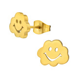 Smiley Cloud - 316L Surgical Grade Stainless Steel Stainless Steel Ear studs SD46333