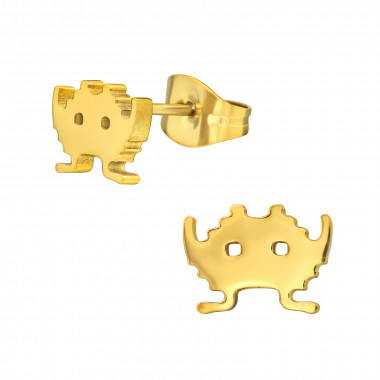 Gamer Emojis - 316L Surgical Grade Stainless Steel Stainless Steel Ear studs SD46338