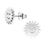 Smiley Sun - 316L Surgical Grade Stainless Steel Stainless Steel Ear studs SD46342