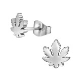 Cannabis Leaf - 316L Surgical Grade Stainless Steel Stainless Steel Ear studs SD46734