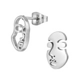 Abstract Face - 316L Surgical Grade Stainless Steel Stainless Steel Ear studs SD46747