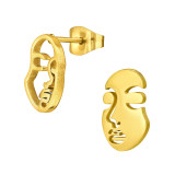 Abstract Face - 316L Surgical Grade Stainless Steel Stainless Steel Ear studs SD46748