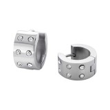 Wide 6 stones - 316L Surgical Grade Stainless Steel Stainless Steel Earrings SD1144