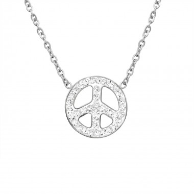 Peace - 316L Surgical Grade Stainless Steel Stainless Steel Necklace SD14712