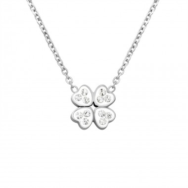 Clover - 316L Surgical Grade Stainless Steel Stainless Steel Necklace SD14713