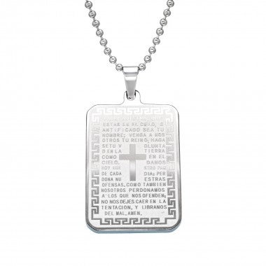 Tag - 316L Surgical Grade Stainless Steel Stainless Steel Necklace SD28400