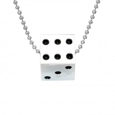 Dice - 316L Surgical Grade Stainless Steel Stainless Steel Necklace SD28401