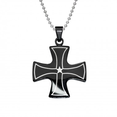 Cross - 316L Surgical Grade Stainless Steel Stainless Steel Necklace SD28410