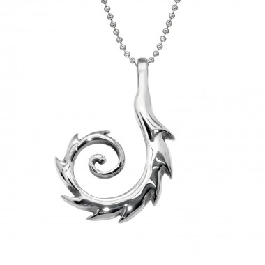 Spiral - 316L Surgical Grade Stainless Steel Stainless Steel Necklace SD28414