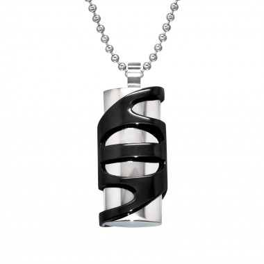 Patterned - 316L Surgical Grade Stainless Steel Stainless Steel Necklace SD28450