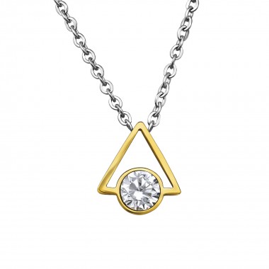 Triangle - 316L Surgical Grade Stainless Steel Stainless Steel Necklace SD30029