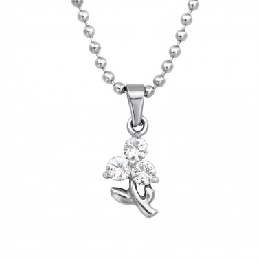 Flower - 316L Surgical Grade Stainless Steel Stainless Steel Necklace SD34735