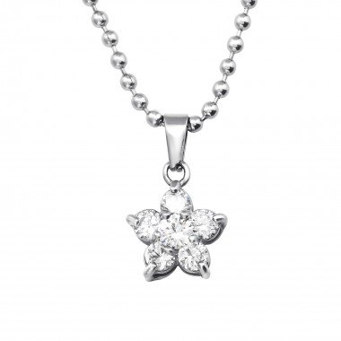 Flower - 316L Surgical Grade Stainless Steel Stainless Steel Necklace SD34738