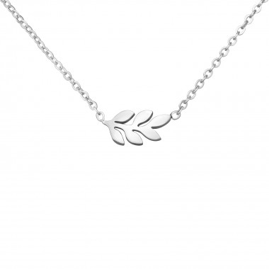 Leaf - 316L Surgical Grade Stainless Steel Stainless Steel Necklace SD37830