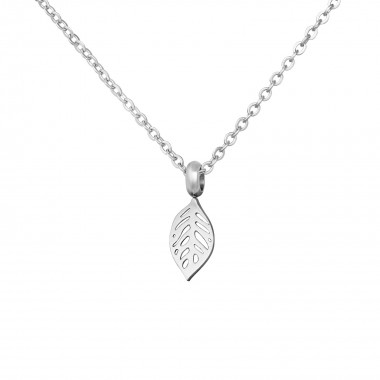 Leaf - 316L Surgical Grade Stainless Steel Stainless Steel Necklace SD37835