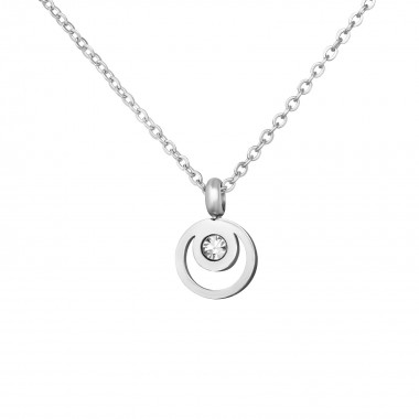 Round - 316L Surgical Grade Stainless Steel Stainless Steel Necklace SD37837